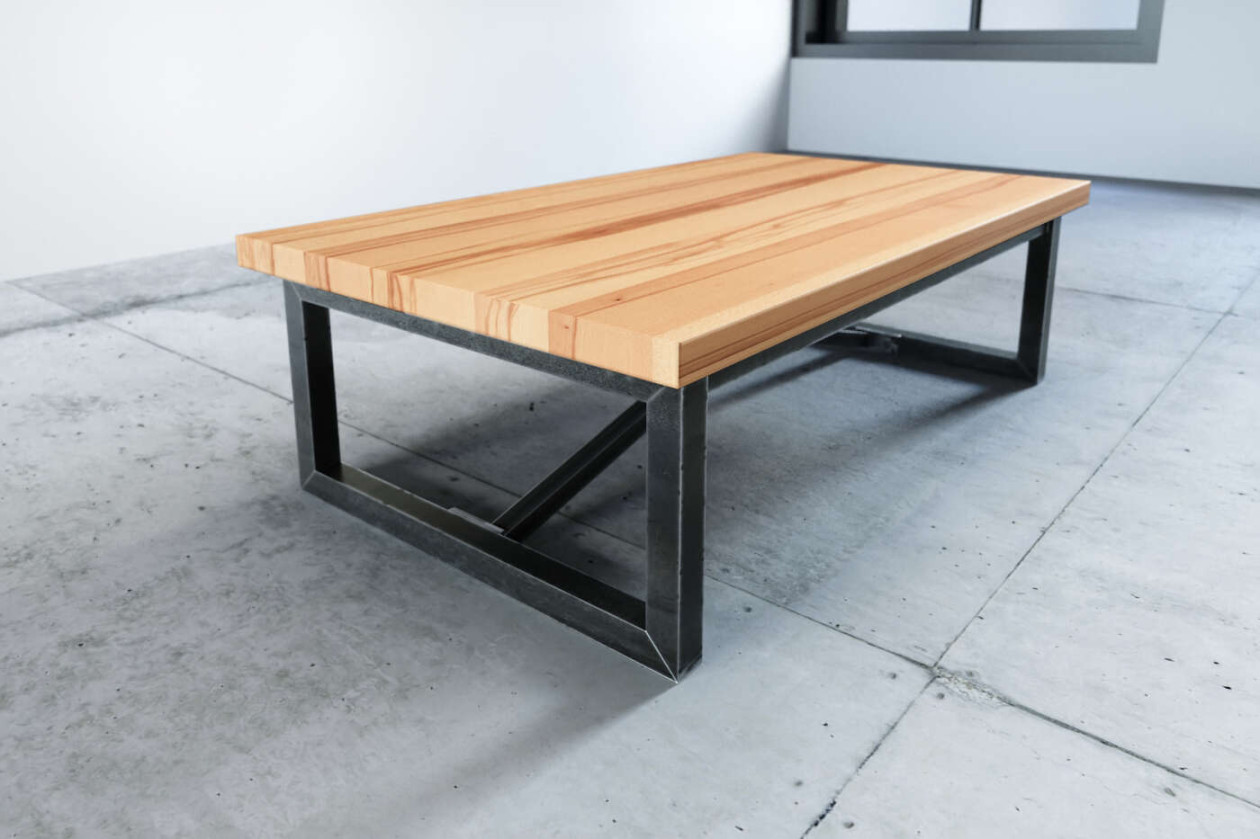 Couchtisch Metall Holz Kernbuche Jasper [WOHNSEKTION]