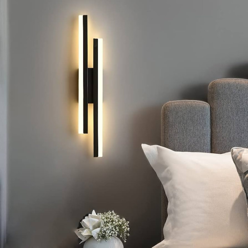 Riserva Wandleuchte LED Innen Moderne, W LM Warmweiß Wandlampe,  Kreative Lange Parallele Wandleuchte für Wohnzimmer Korridor Treppen,  Warmweiß