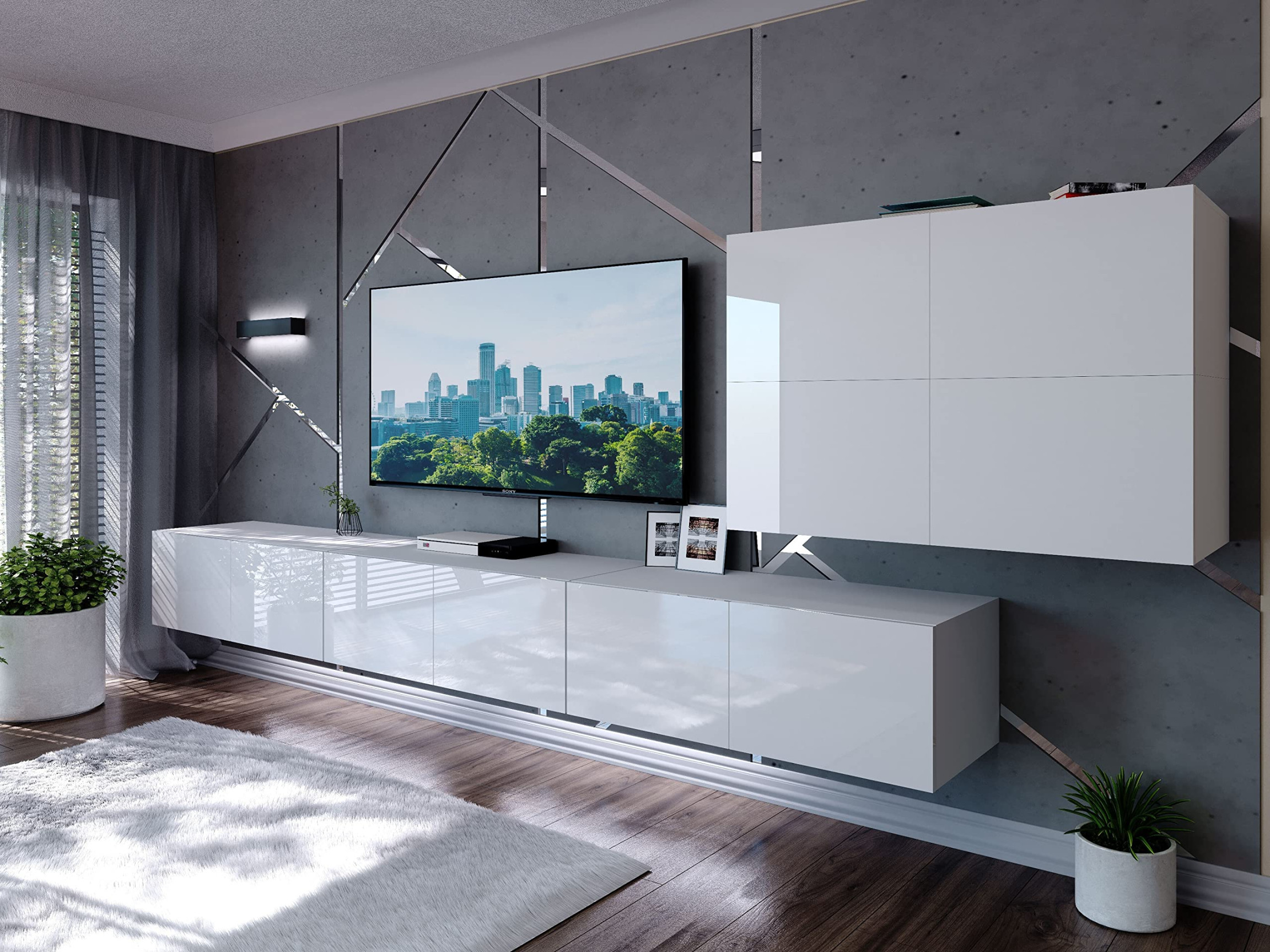 Domando Wohnwand Imperia M Modern für Wohnzimmer Breite cm